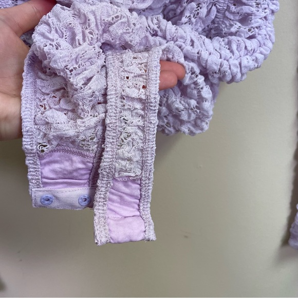 Free People Day N Night Lace Bodysuit In Orchid Ice Size Small Boho Festival - Picture 8 of 13